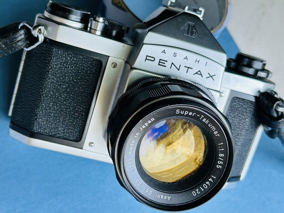 Vtg 1960s PENTAX SV FILM 35mm CAMERA w/ TAKUMAR 55mm F1.8 Vtg 1960s PENTAX SV FILM 35mm CAMERA w/ TAKUMAR 55mm F1.8