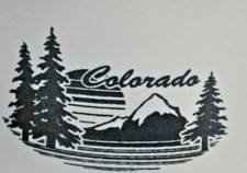 Colorado mountains trees Black White NOS Snapback Vintage Trucker