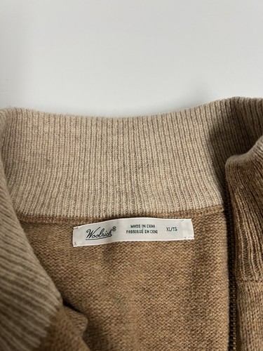 Vintage Woolrich 100% Lamb Wool Women's Vest Sweater Front Zip Brown Sheep - Picture 9 of 9
