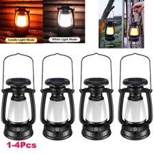 Solar Lantern Hanging Lights Vintage LED Waterproof Camping Lamp Rechargeable
