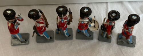 6 Vtg Denmark Danish Lead Toy Soldiers Livgarde Marching band Royal Flag Guards - Picture 18 of 21