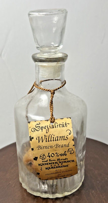 German Williams Specialty Pear Brandy with Original ''In Grown Pear'' EMPTY Bottle