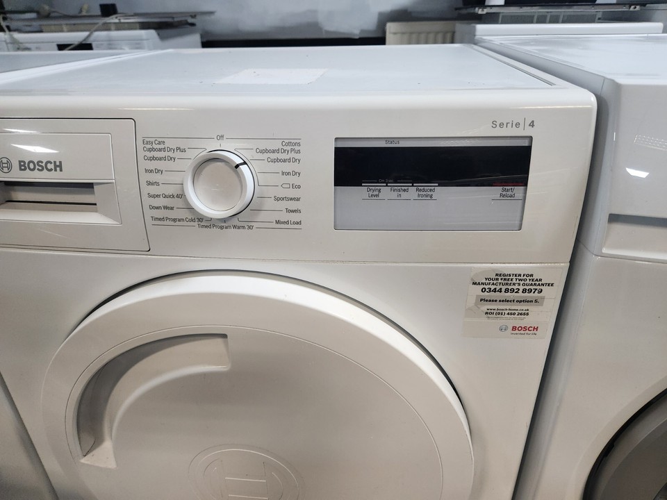 Refurbished Bosch 8kg Heat Pump Condenser Dryer White WTH84001GB 🅰️