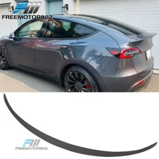 Fits 20-25 Tesla Model Y OE Style Rear Trunk Spoiler Wing Lip Matte Black - ABS