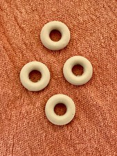 4 OLD LOOK white rubber TIRES 3/4"od Tootsietoy Jumbo, cast iron Hubley Manoil