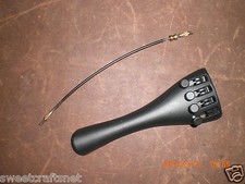 1 PCs Aluminum Alloy Violin Tail Piece 4/4 with 1 PCs Nylon Violin Tail Gut