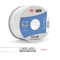 Koaxialkabel 100M 135Db 5-Fach Sat Antennenkabel Koax Kabel 7Mm Stahl Kupfer