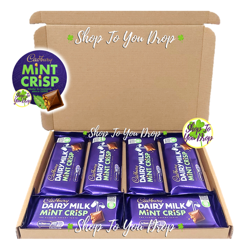 IRISH CADBURY CHOCOLATE MINT CRISP BAR 54g GIFT BOX Birthday Present Hamper☘️🍫 - Picture 20 of 24
