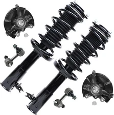 Front Steering Knuckles Wheel Hub Struts Sway Bars Kit for 2006-2011 Honda Civic