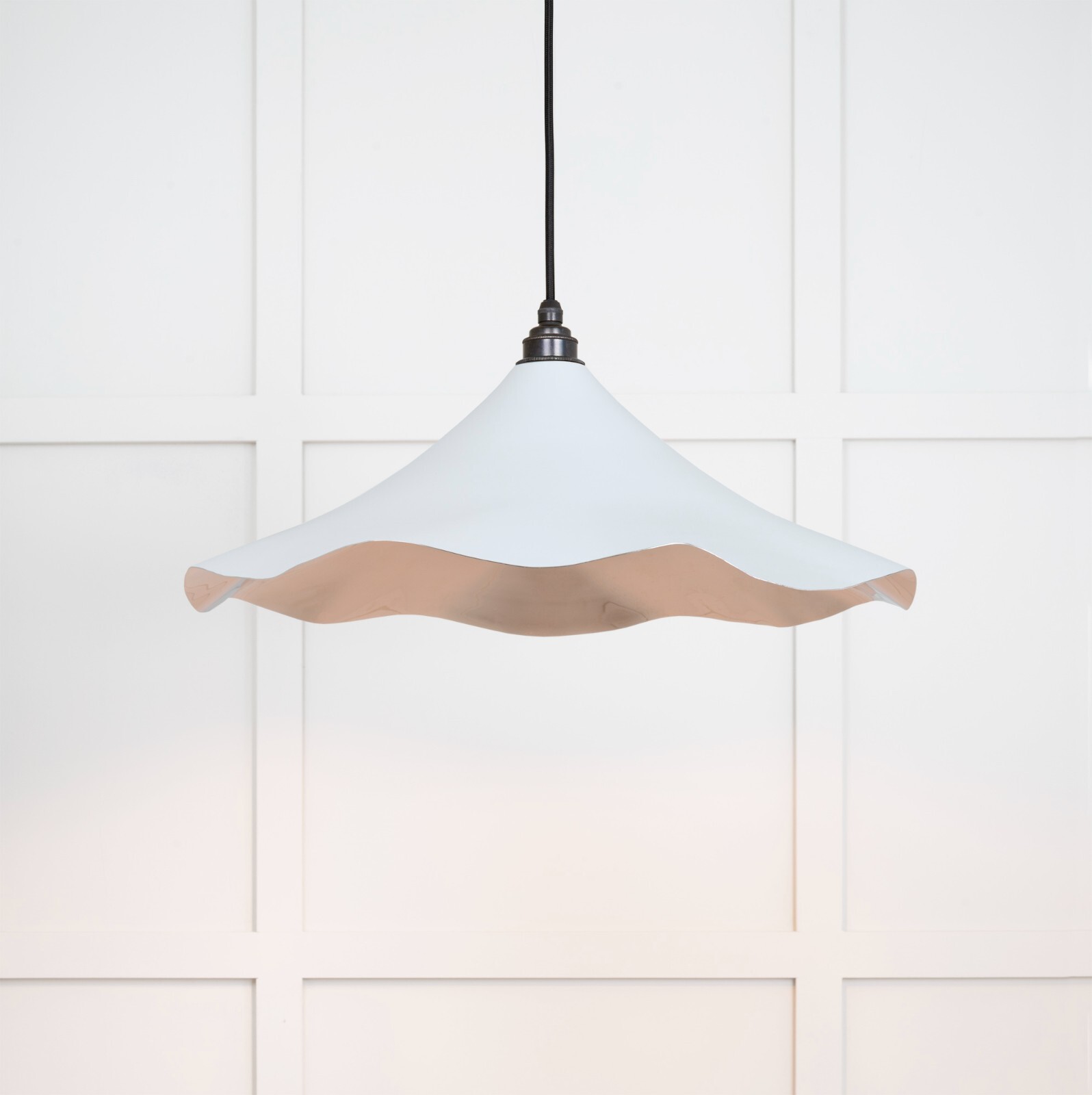 From The Anvil 49730SBI Smooth Nickel Flora Pendant in Birch