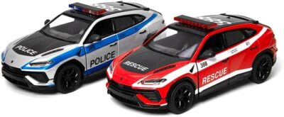 Lamborghini Urus Performante Police & Firefighter Die Cast Cars, 1:40 Scale, 5 I