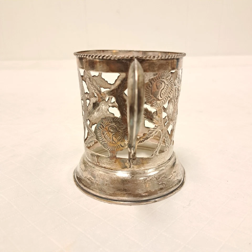 Portavasos vintage MÉXICO PLATA ESTERLINA 925 perforado  Foto 4 de 4