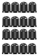 16pc Black Plastic Tyre Valve Air Dust Caps Universal Car Van Truck Cycle