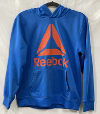 Reebok Boys Kids Blue Pullover Polyester Hoodie Size XL 14/16