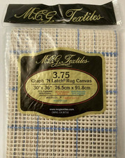 Graph  N Latch Rug Canvas 30  x36  3.75 Poly/Cotton New, Sealed M.C.G. Textiles