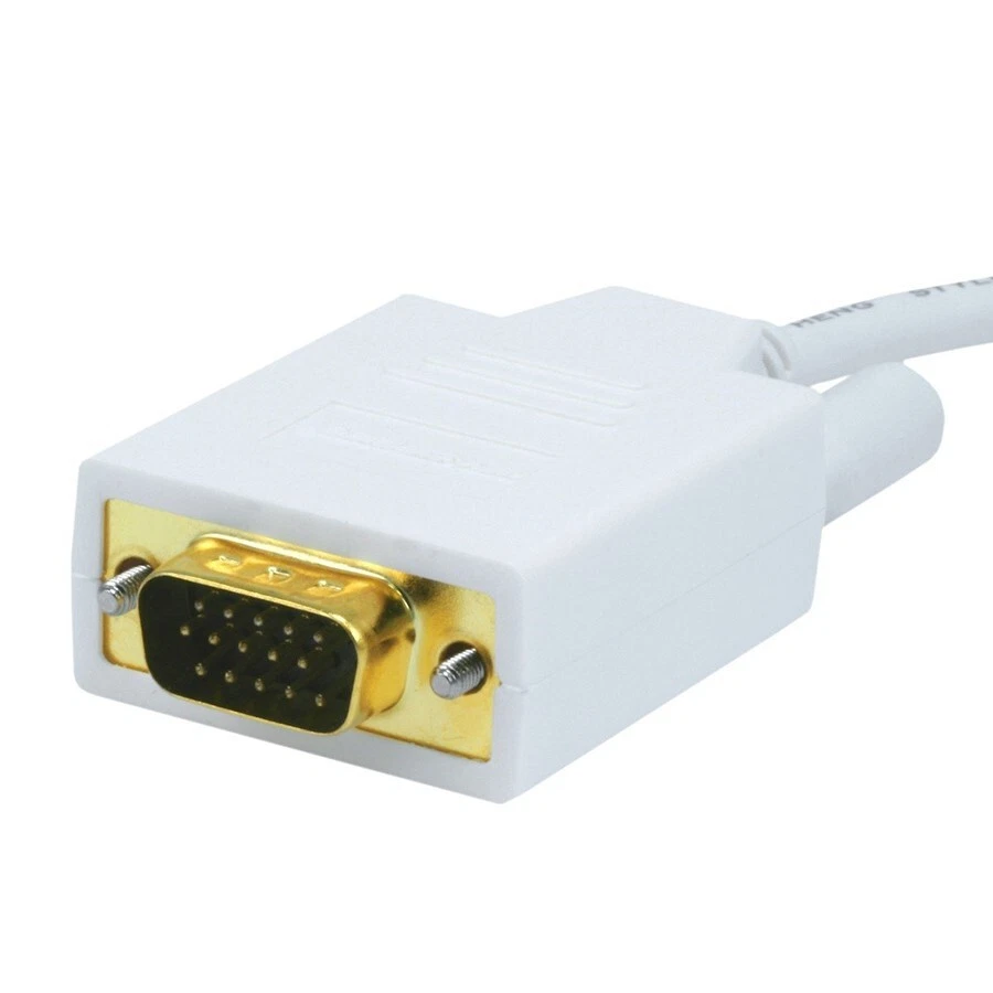 3FT Mini DisplayPort MDP Male to VGA Male Cable Mac Monitor 1080p Gold Plated - Image 2 of 3