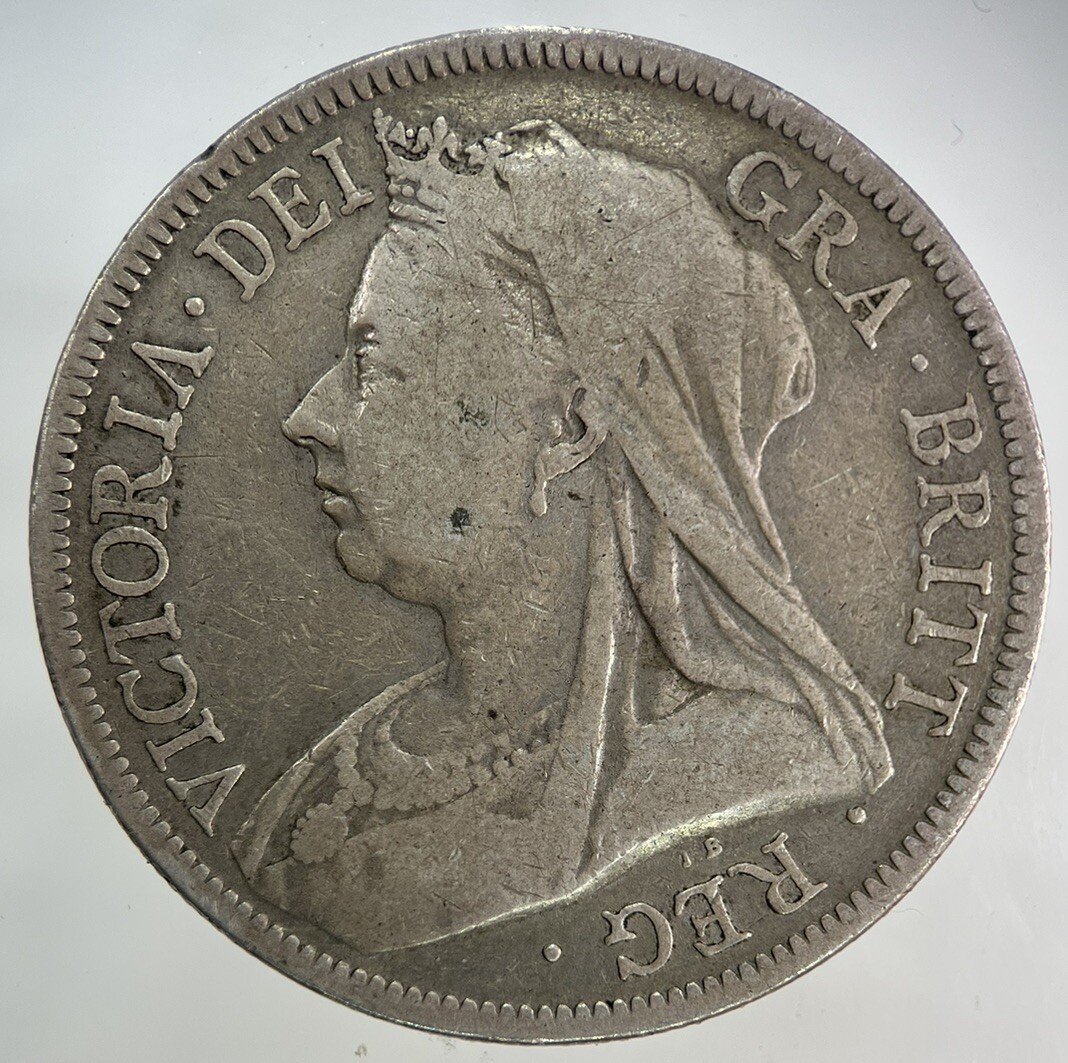 1893 Victoria Half-Crown Silver Coin - Fine Collectible Condition