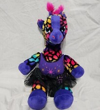 Build A Bear Rainbow Giraffe Wild Style Stuffed Animal Plush Toy 18" With Outfit