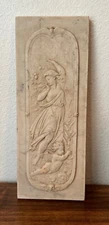 Carved High Relief Marble Repro Wall Plaque, Allegory of Night- E Willion Wyon