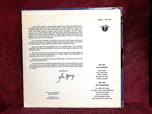 Don Young Presents Songmasters and Hallmarks Live LP PLAY GRADED Fully Tested - Picture 2 of 8