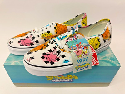 Vans SpongeBob SquarePants Authentic Air Brush Sneakers NIB