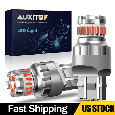 2/4X 7443 LED 7440 RED Flash Blinking Strobe Brake light Stop Bulbs For Honda