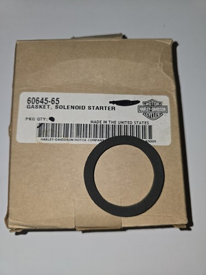 #ad Harley Davidson Gasket Solenoid Starter Part Number 60645 65 NOS OEM QTY:1 $9.95