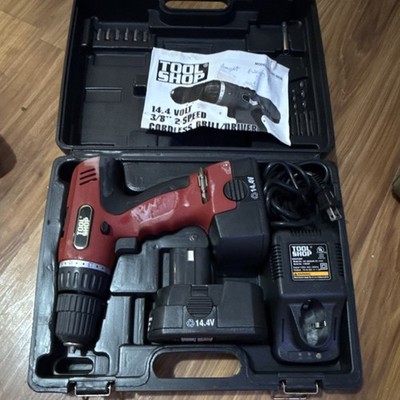 Tool Shop 14.4V 3/8'' 2-Speed Cordless Drill/Driver Kit w/ 2 Batteries, Charger
