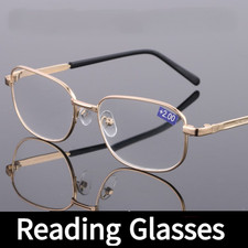 Glass Lens Reading Glasses Square Unisex Presbyopia Glasses 400 450 500 600