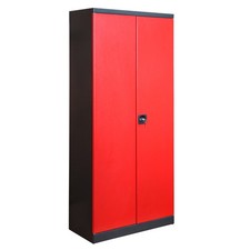 Stahl Schrank Werkstattschrank Werkzeugschrank 192x78x38cm anthrazit rot