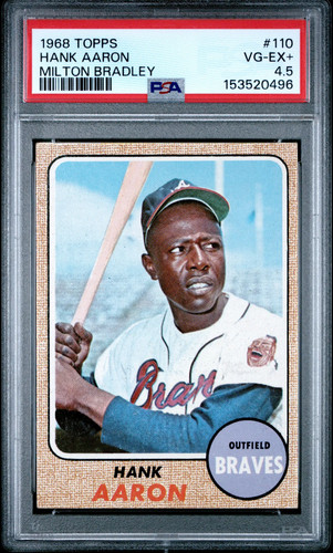 Hank Aaron #110 1968 Topps Milton Bradley card