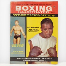 Boxing Illustrated Wrestling News Magazine Vintage May 1959 Sugar Ray Robinson