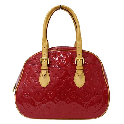 Louis Vuitton Monogram Vernis Summit Drive Pom d'Amour Red M93513 Tote #BBB262