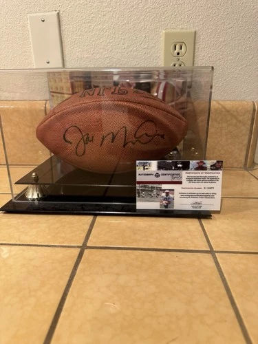 Joe Montana Signed Football Cert By ACE Certification. Unique, Double Signature!