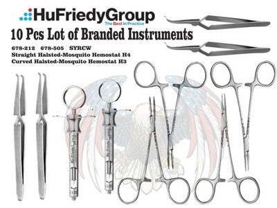 10Pcs Lot Hu-Friedy Instruments Halsted-Mosquito Hemostat H4 H3 MPN 678-212