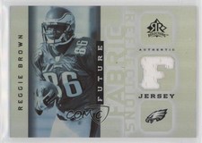 2005 Upper Deck Reflections Future Fabric Reflections Reggie Brown #FFR-RE 2u3