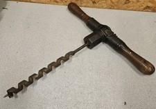 Vintage Millers Falls Ratcheting T Handle Barn Beam Auger Drill,Carpenter Tool