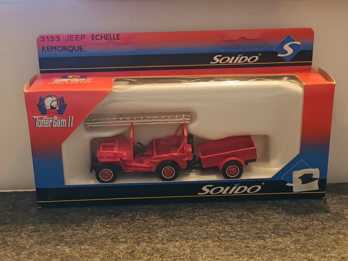 LOT RANGE ROVER pompier + remorque citerne 80' Majorette 246 1:60