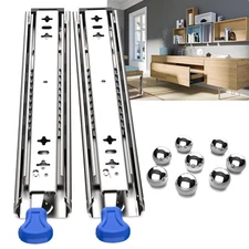1 Pair Heavy Duty Drawer Slides Full Extension 40 Inch Side & Undermount Ball...