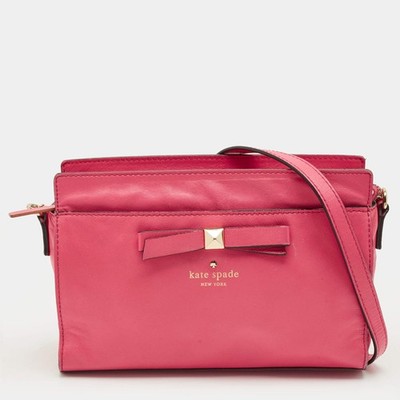 Kate Spade Beacon Court Angelica Fuchsia Leather Crossbody Bag