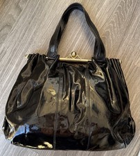 Authentic Roberto Cavalli Black Patent Leathe...