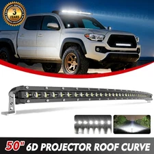 fits Toyota Tacoma 2005-2016 Curved Upper Roof 50" LED Light bar Spot Flood Beam