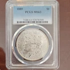 Morgan Dollar 1889 PCGS MS63 $1 Silver Coin Philadelphia Mint