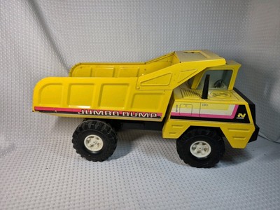 Vintage 1970s 1980s Nylint Jumbo Dump Truck Yellow Metal Steel 