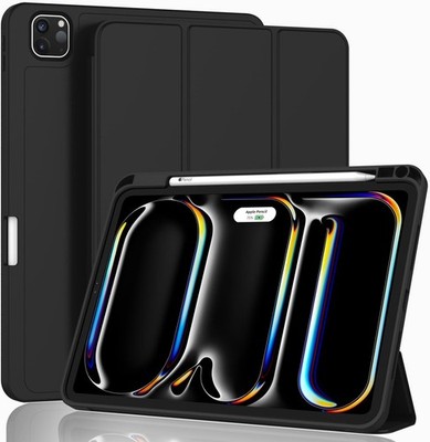 Case for iPad Pro 11 Inch (M5) 2025, Trifold Stand Smart Cover with Pencil Holde