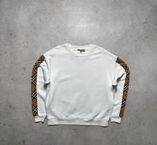 Burberry London Checkered White Sweatshirt Size S White