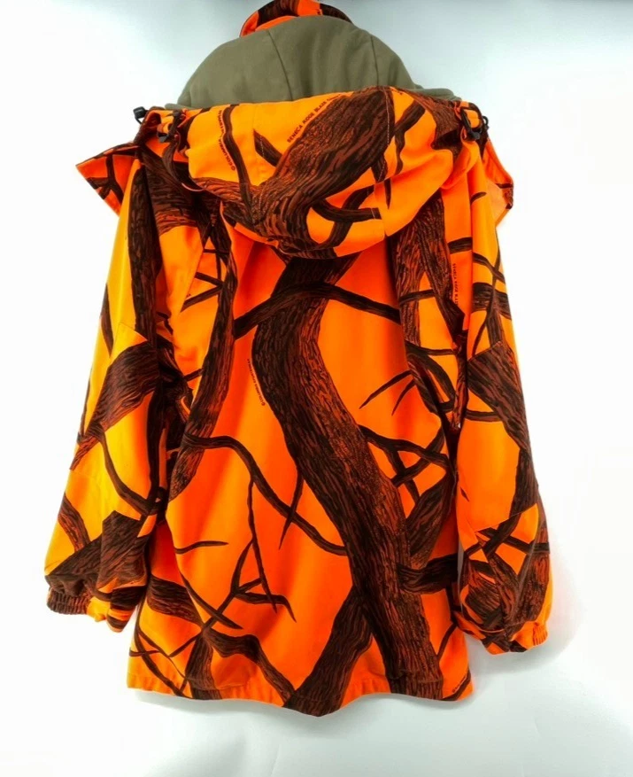 Columbia Hunting Jacket M Interchange Seneca Ridge Blaze Camo Orange No Liner - Image 4 of 4