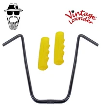 Original Lowrider 20" 22.2 D Handlebar Black 212 120mm Grips Sparkle/Yellow