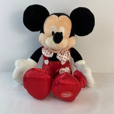 NWT Disney Store Exclusive Mickey Mouse Plush W/ Valentines Outfit  Heart Detai