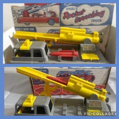 VTG 1955 Ideal's Rocket Launching Truck Atomic Mobile Unit W/ Box & Rocket! HTF!